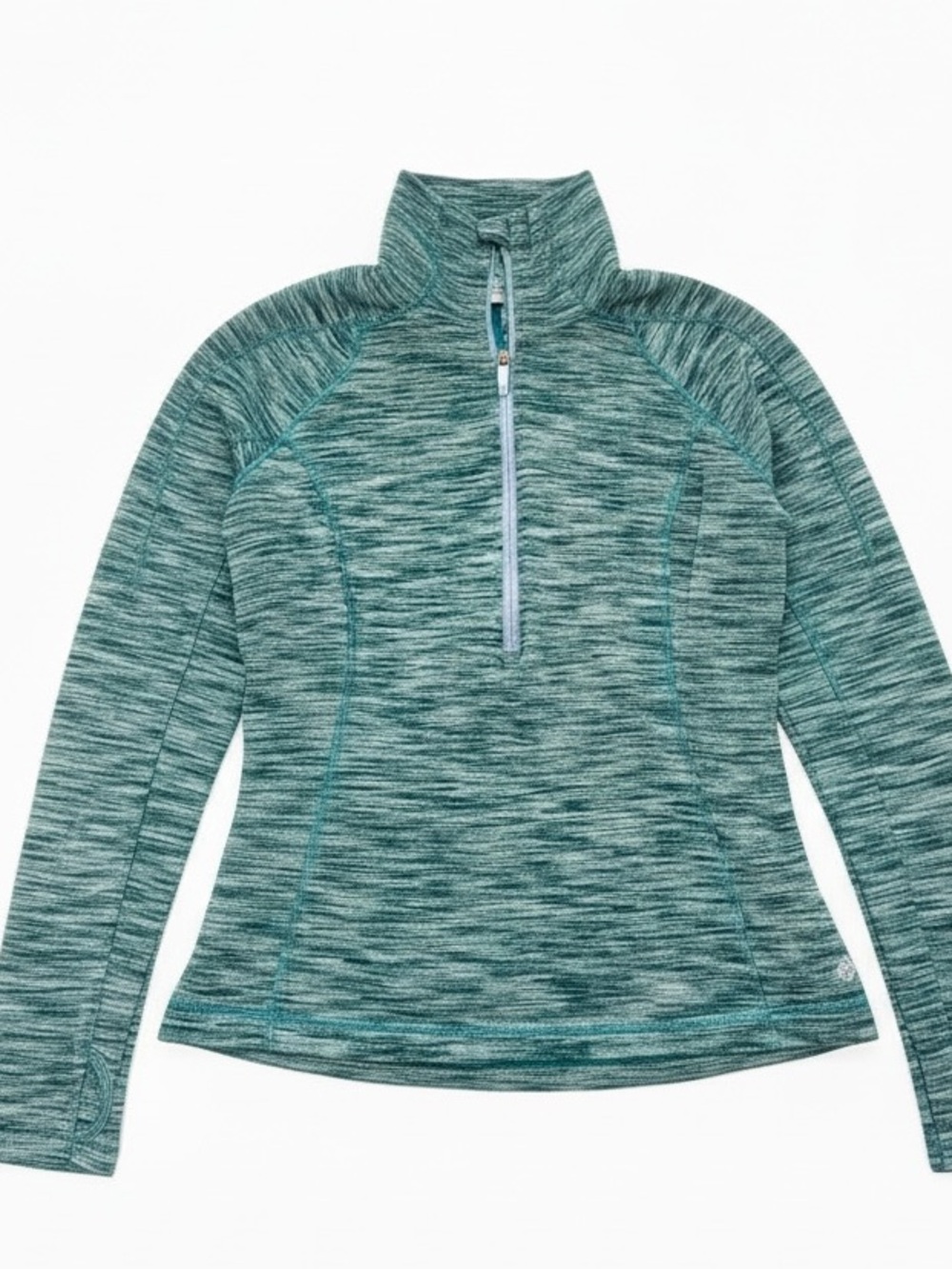 Columbia Space Dye Blue and Green Quarter-Zip Pullover